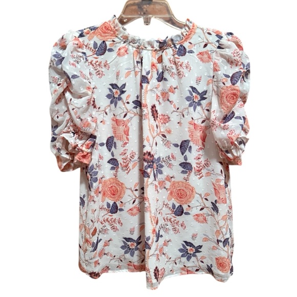 Rachel Zoe Tops - Floral Puff Sleeve Blouse